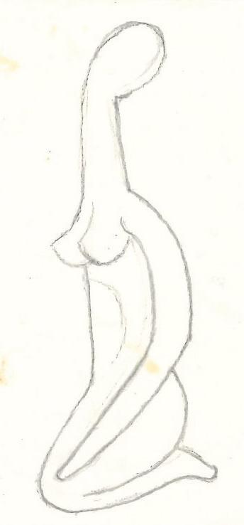 Figura metafisica, 1981
Grafite su carta
9.5 x 8 cm,
B-FV010