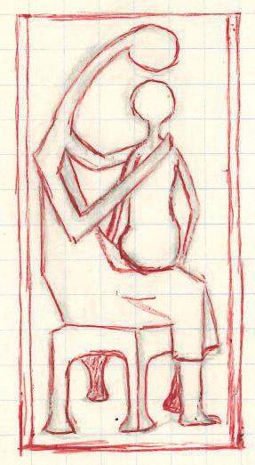 Maternità, 1997
Penna su carta
10.5 x 5.5 cm,
B-FV029