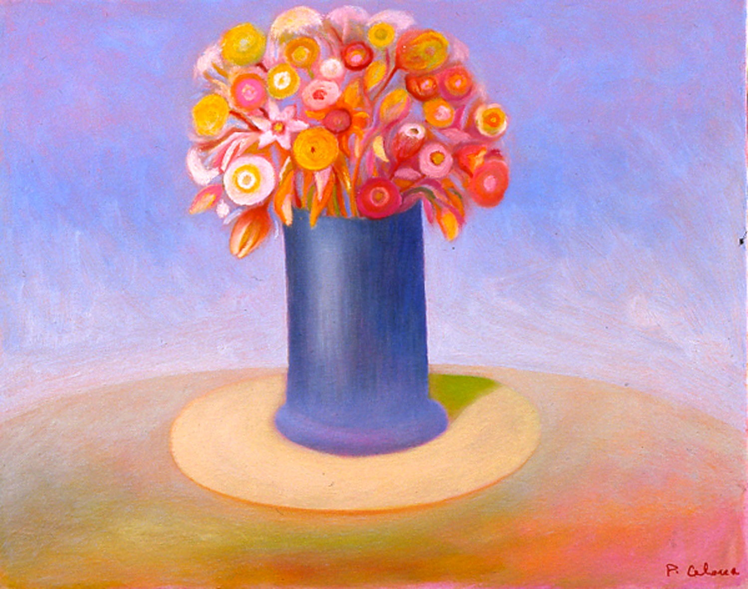 Vaso e fiori, ca. 1995
Olio su tela 60 x 50 cm,
Collezione privata