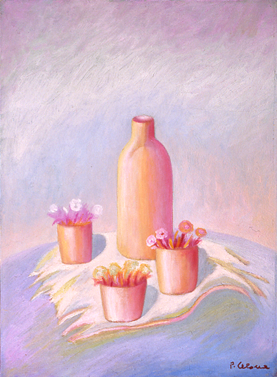 Natura morta, ca. 1990
Olio su tela 60 x 50 cm,
Collezione privata