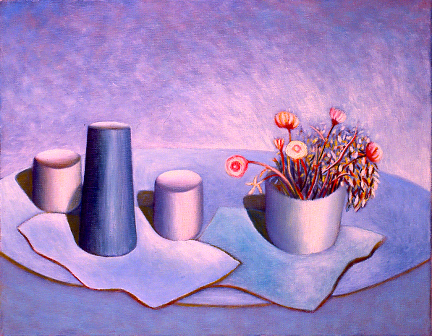 Natura morta, ca. 1990
Olio su tela 50 x 60 cm,
Collezione privata