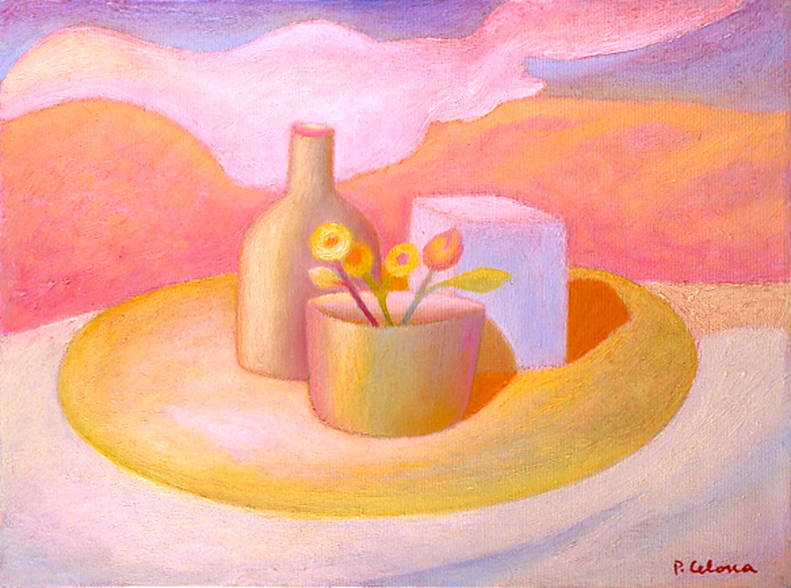 Natura morta, ca. 1990
Olio su tela 50 x 60 cm,
Collezione privata