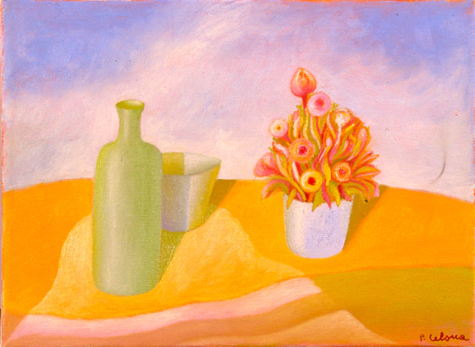 Natura morta, ca. 1995
Olio su tela 40 x 50 cm,
Collezione privata