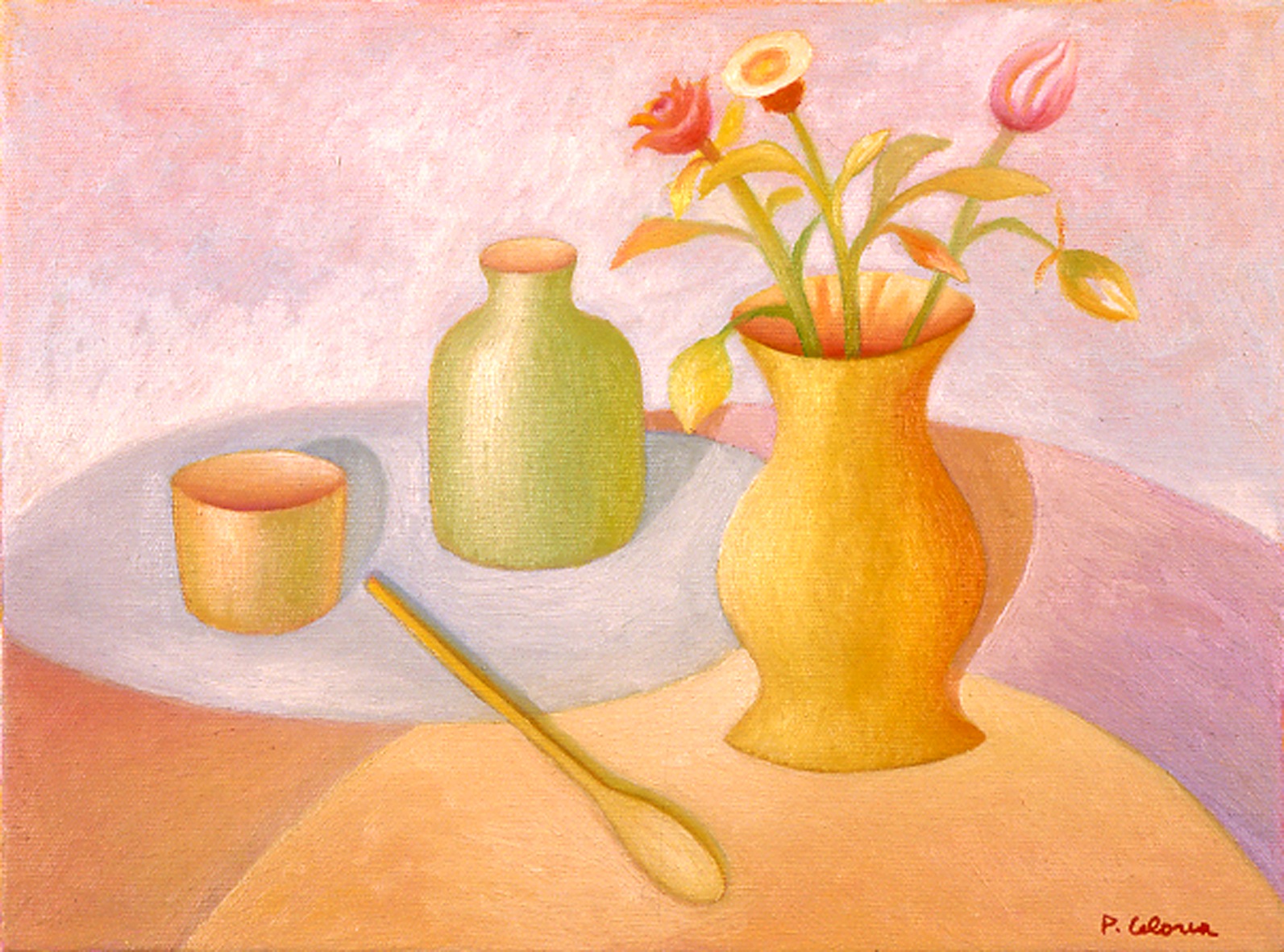 Natura morta con coltello, 1997
Olio su tela 50 x 60 cm,
Collezione privata