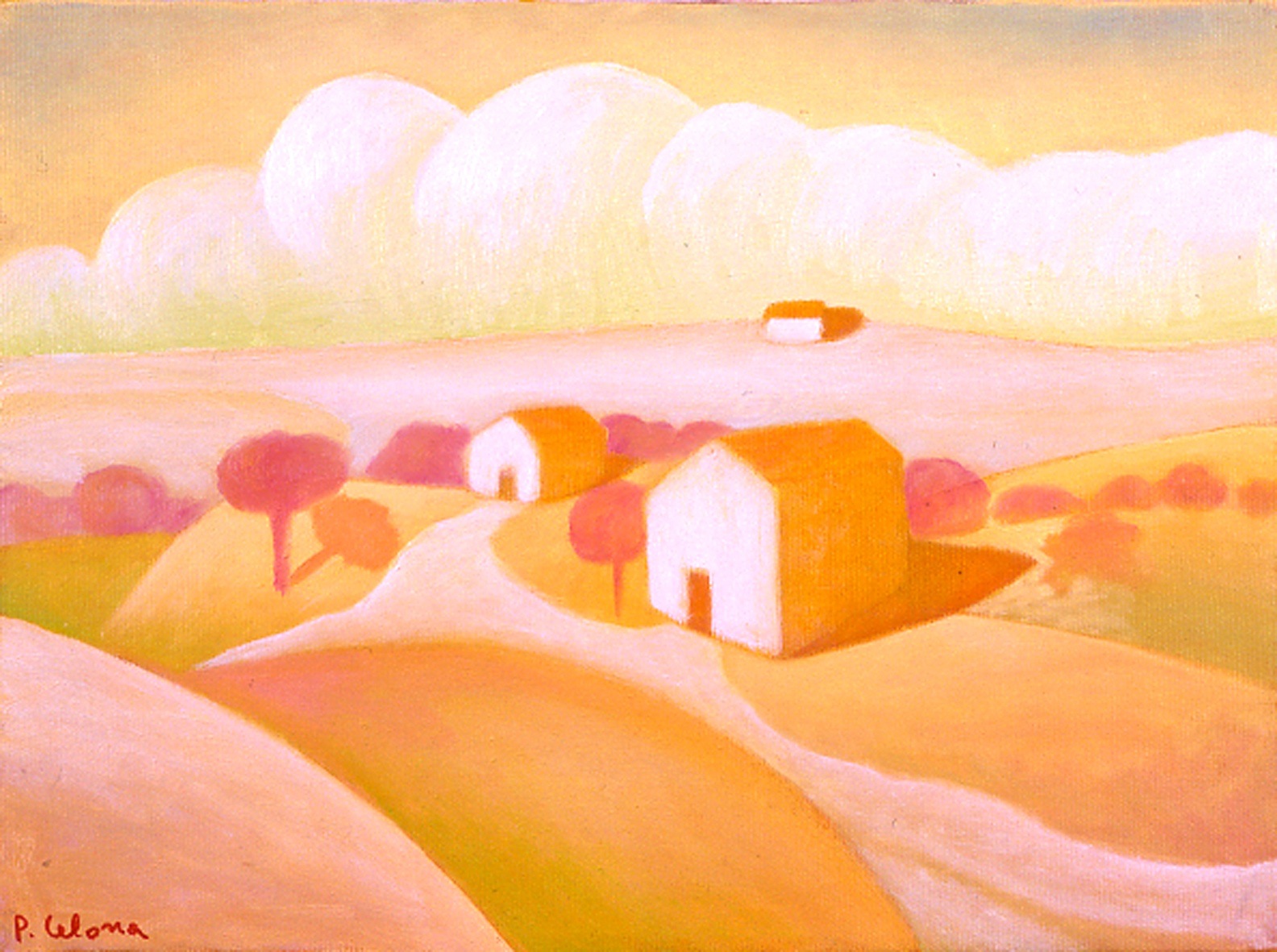 Case nel paesaggio, 1992
Olio su tela
30 x 40 cm