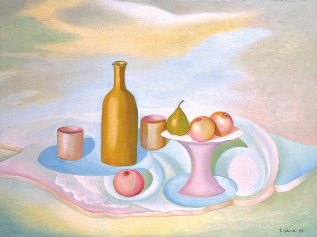 Natura morta con frutti, 1993
Olio su tela, 60 x 80 cm,
Collezione privata,
NM019