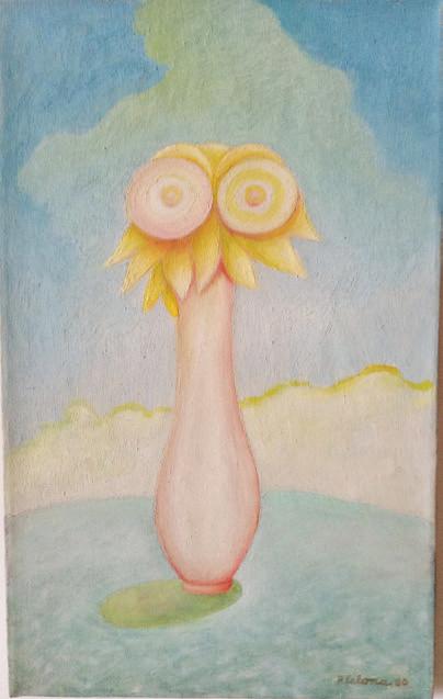 Vaso e fiori, 1980
Olio su tela
40 x 25 cm,
NMV100