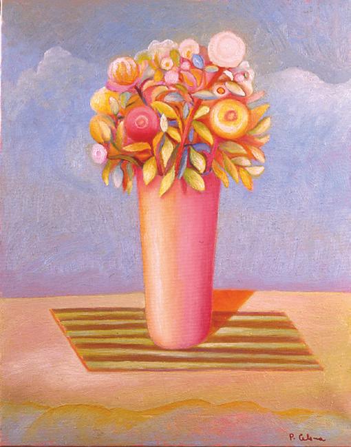 Vaso e fiori, ca. 1995
Olio su tela, 50 x 40 cm,
Collezione privata,
NMV113