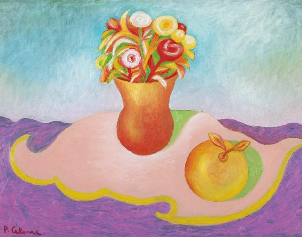 Vaso e fiori con frutto, ca. 1995
Olio su tela
50 x 60 cm,
NM311