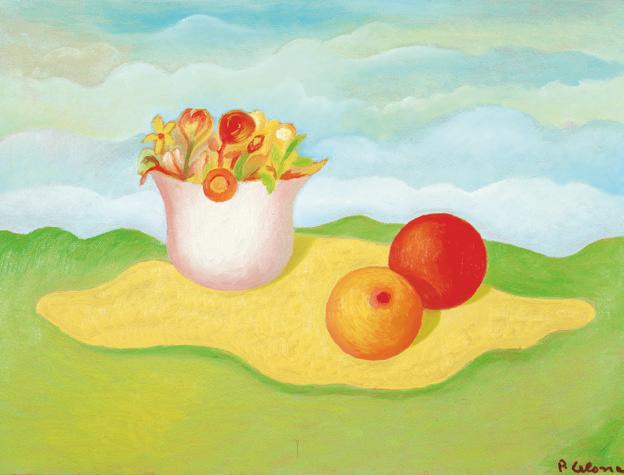 Vaso e fiori con frutti, ca. 1995
Olio su tela
cm 60 x 50,
NM315