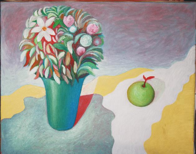 Vaso e fiori con frutto, ca. 1995
Olio su tela
50 x 60 cm,
NM334