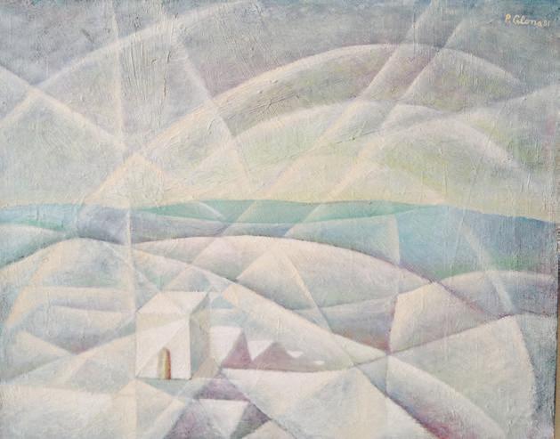 Paesagio metafisico, 1981
Olio su tela
40 x 50 cm,
P000