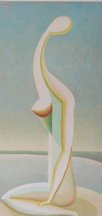 Figura metafisica, 1981
Olio su tela
80 x 40 cm,
FV010