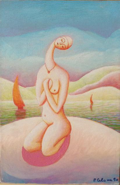 Figura sulla spiaggia, 1990
Olio su tela
30 x 20 cm,
FV031