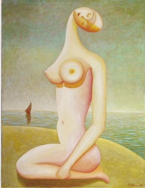Figura sulla spiaggia, 1983
Olio su tela
80 x 60 cm,
FV033