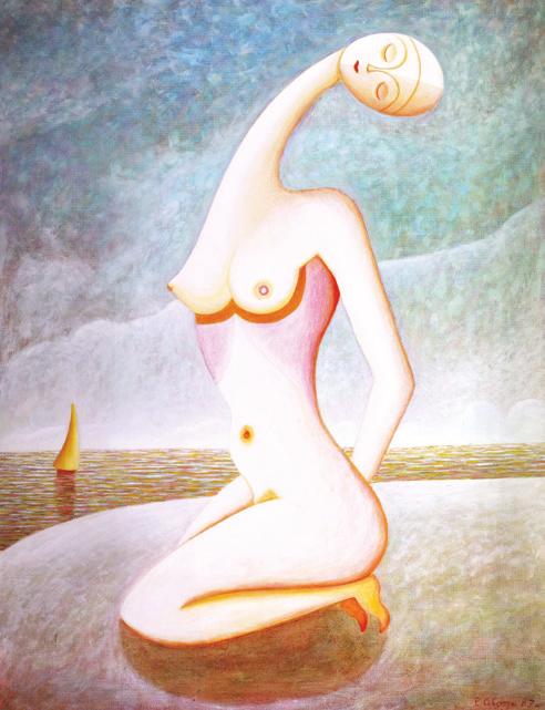 Figura sulla spiaggia, 1983
Olio su tela
80 x 60 cm,
FV035
