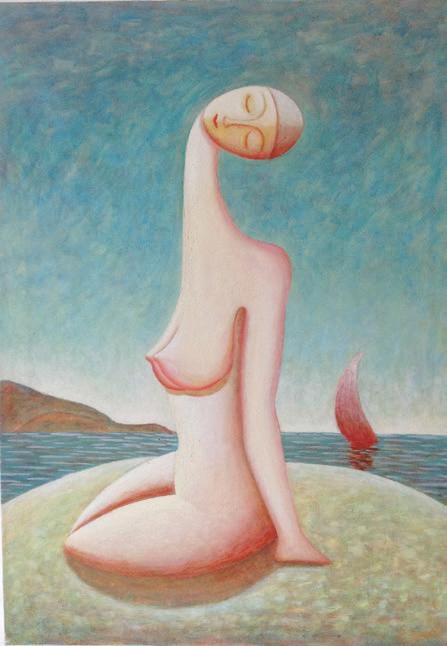 Figura sulla spiaggia, 1982
Olio su tela
70 x 50 cm,
FV041