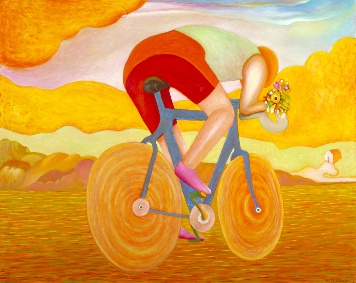 Il ciclista, 2013
Olio su tela
80 x 100 cm
C109