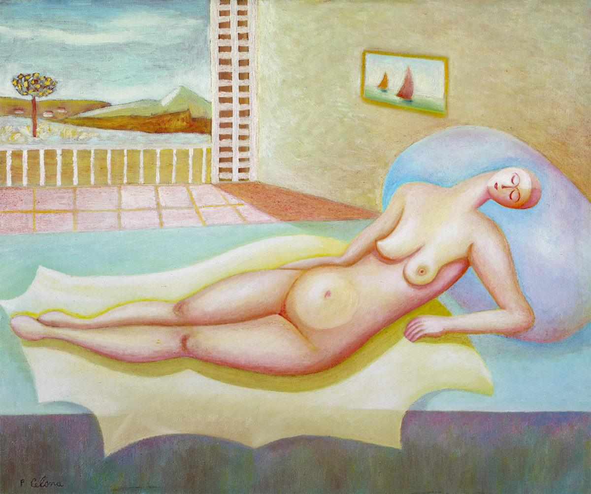 Interno con figura sognante, 1994
Olio su tela
50 x 60 cm
C204