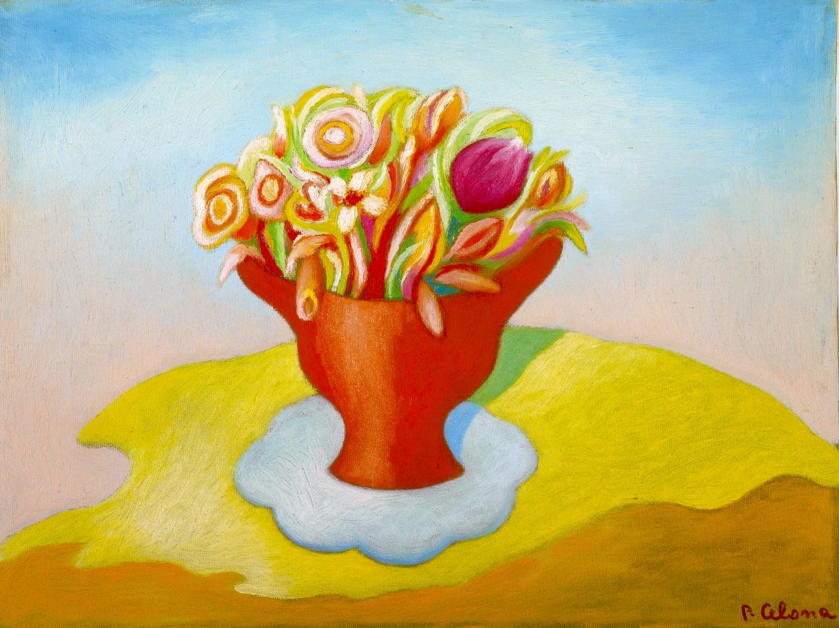 Vaso e fiori, ca. 1995
Olio su tela, 40 x 50 cm,
Collezione privata,
NM106