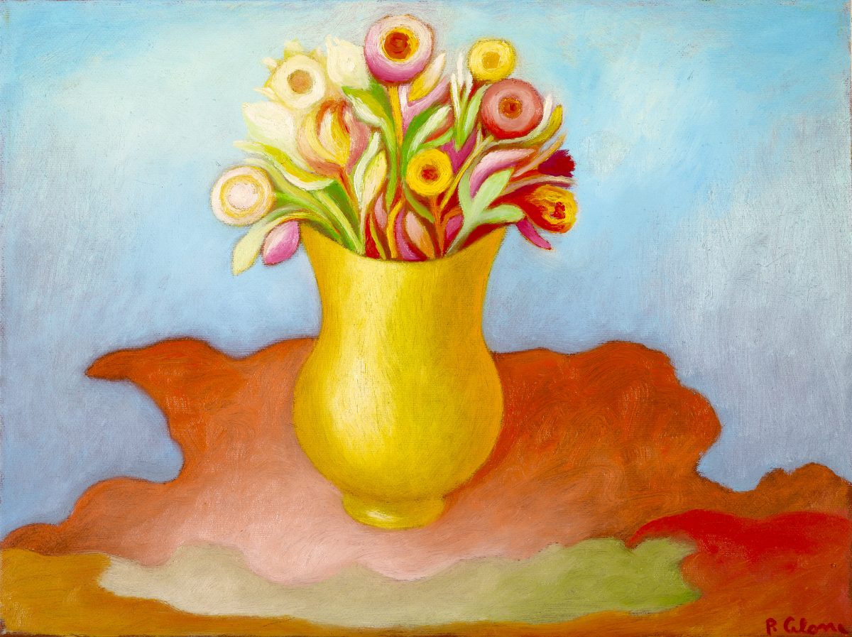 Vaso e fiori, ca. 1995
Olio su tela, 40 x 50 cm,
Collezione privata,
NM111