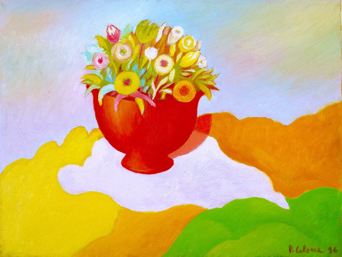 Vaso e fiori, 1996
Olio su tela, 60 x 50 cm,
Collezione privata,
NM105