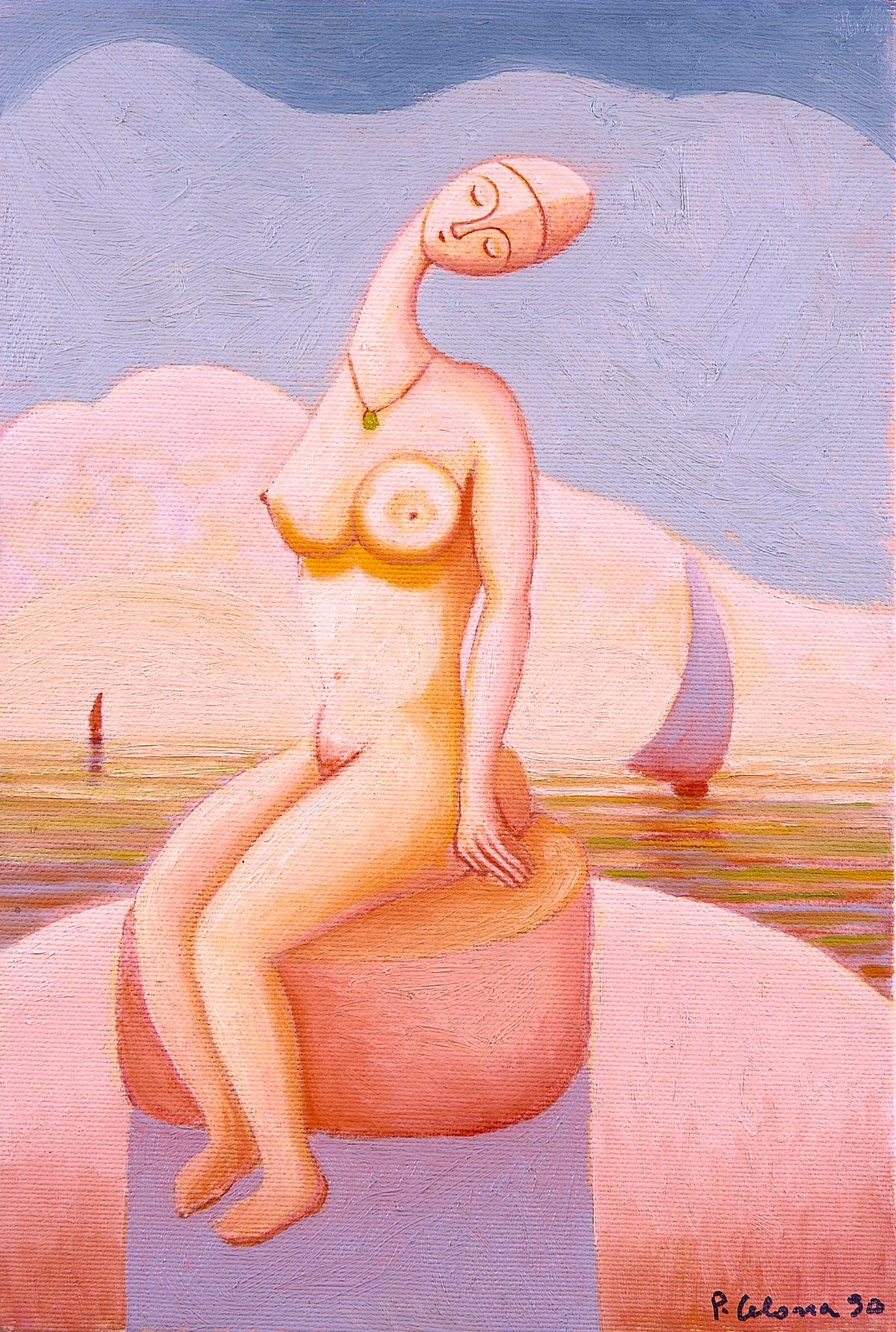 Bagnante, 1990
Olio su tela
30 x 20 cm,
FV044