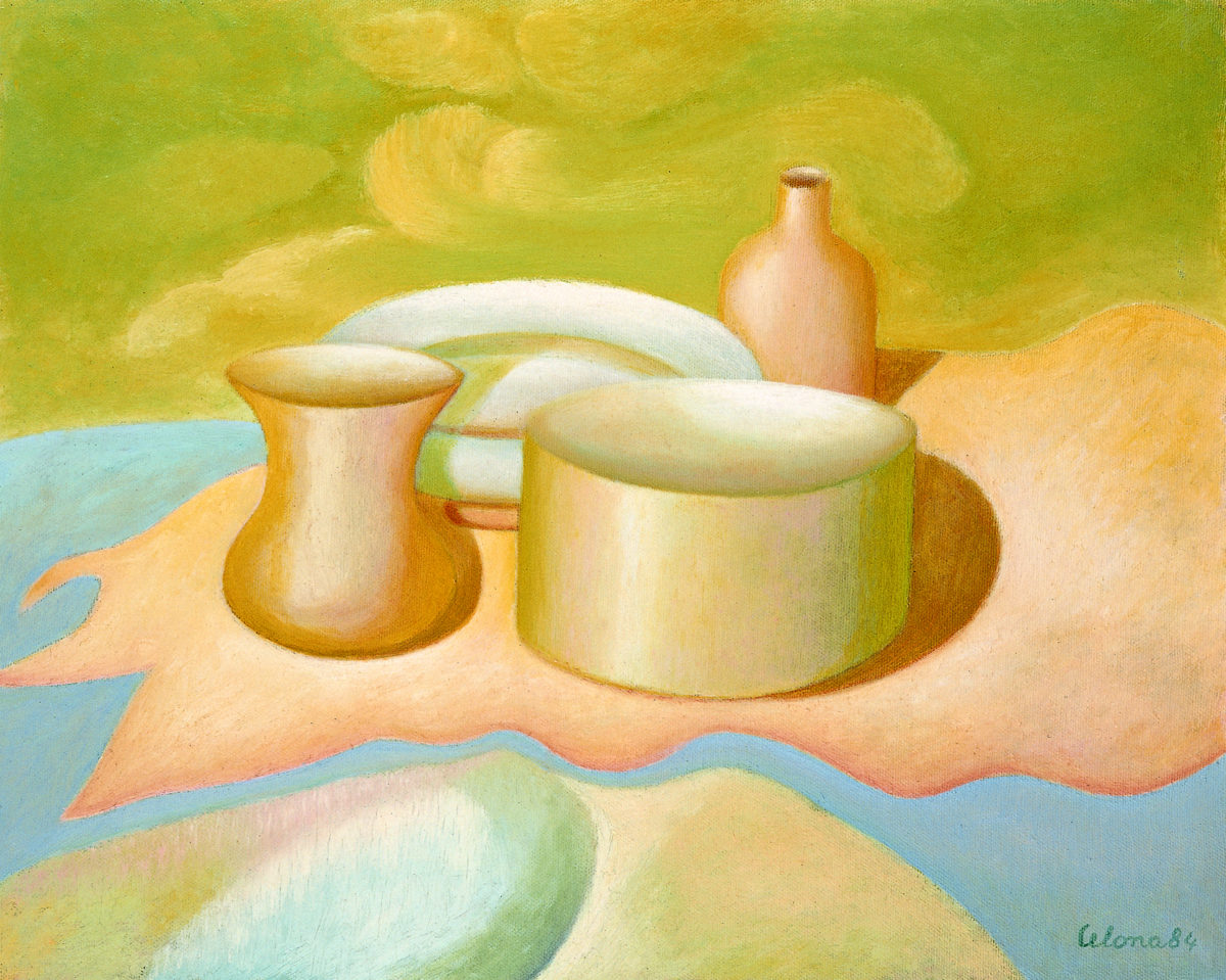 Natura morta, 1984
Olio su tela 60 x 50 cm,
Collezione privata