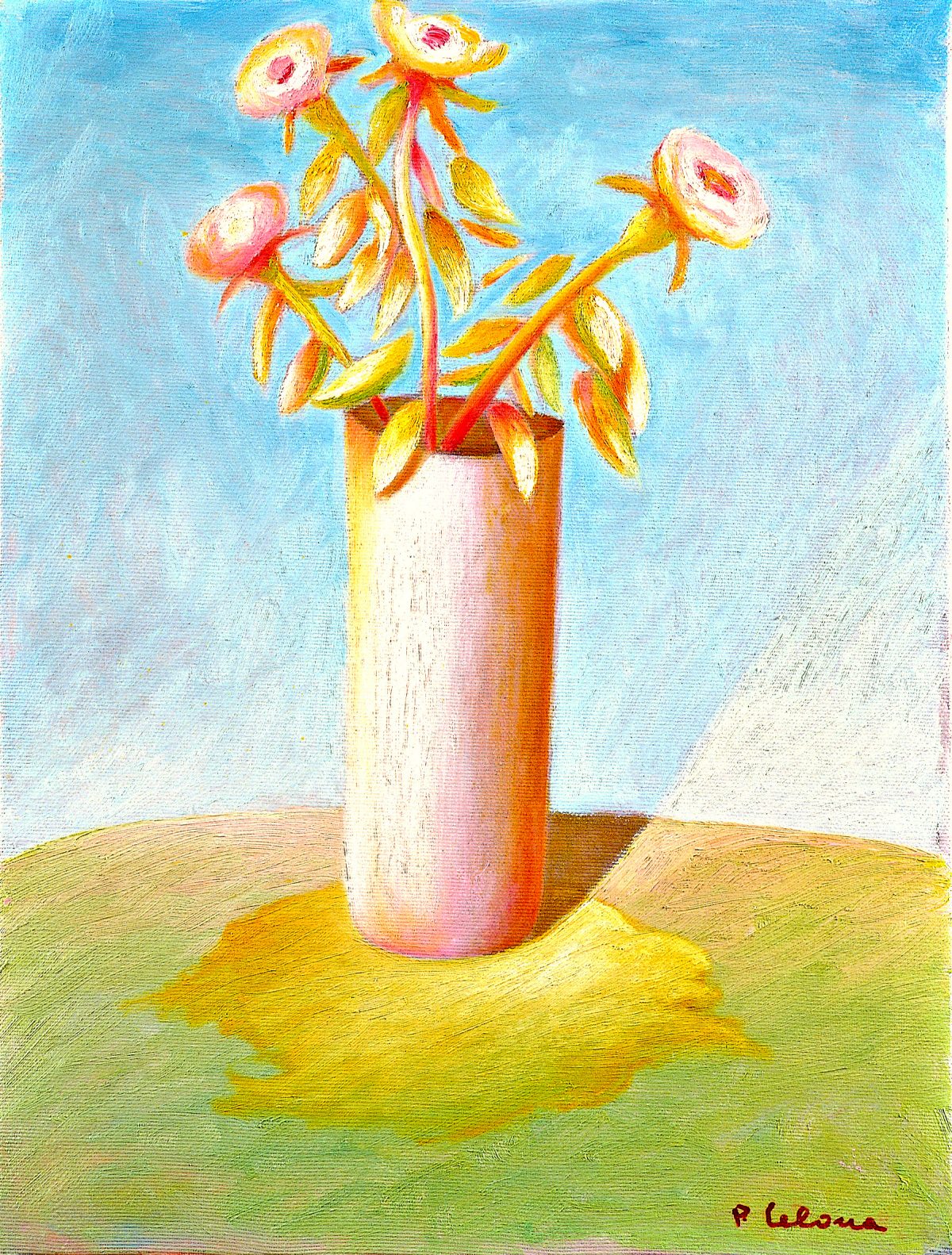 Vaso e fiori, ca. 1990
Olio su tela
40 x 30 cm,
NMV109