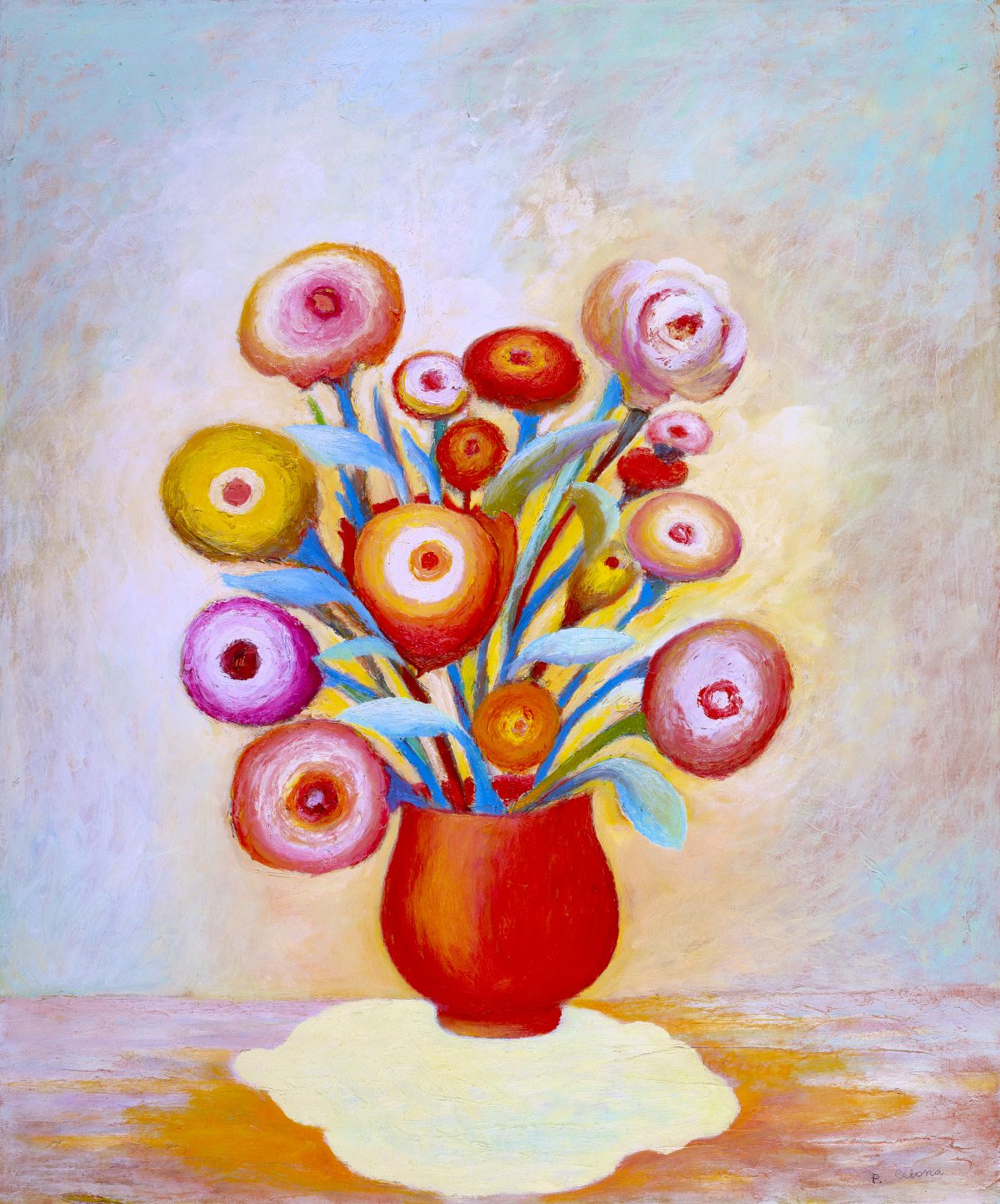 Vaso e fiori, 1986
Olio su tela
60 x 50 cm,
NMV120