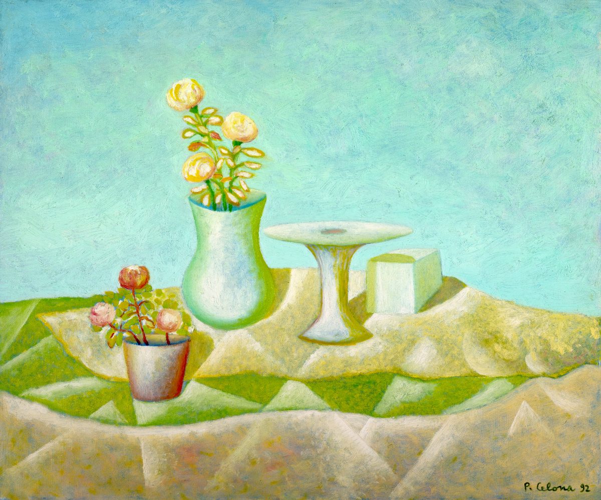 Vasi e fiori nello spazio, 1992
Olio su tela
50 x 60 cm,
NM203