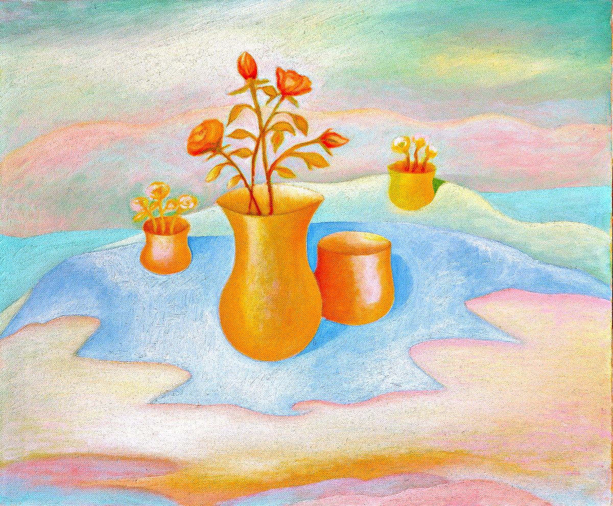 Natura morta, 1994
Olio su tela, 60 x 50 cm,
Collezione privata,
NM238