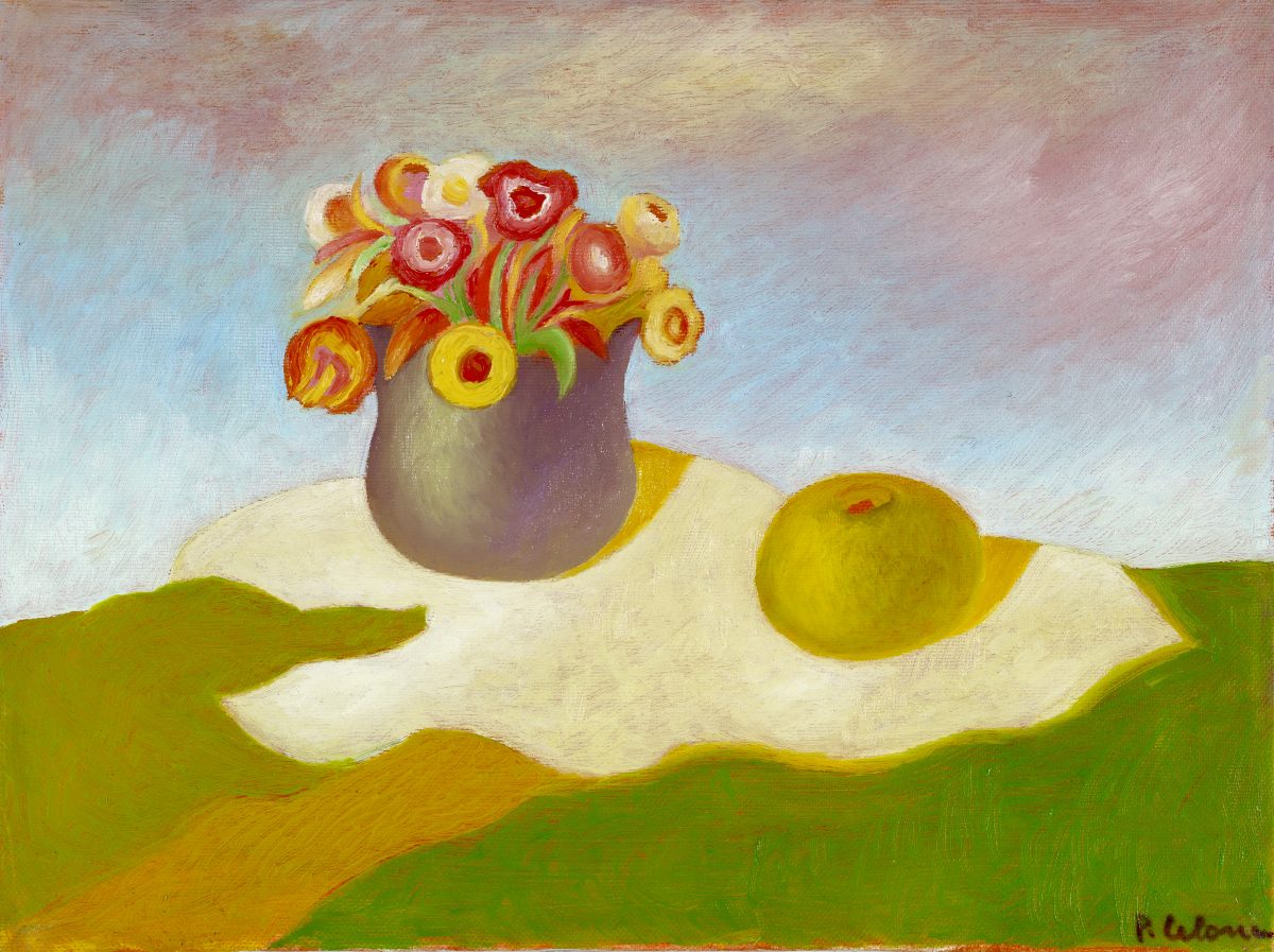 Vaso e fiori con frutto, ca. 1995
Olio su tela
50 x 60 cm,
NM303
