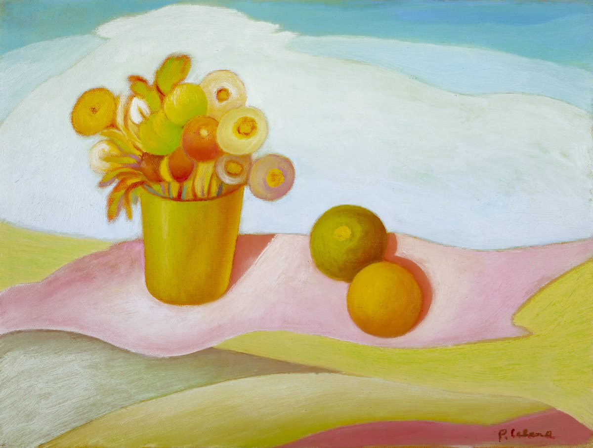 Vaso e fiori con frutto, ca. 1995
Olio su tela
50 x 60 cm,
NM312