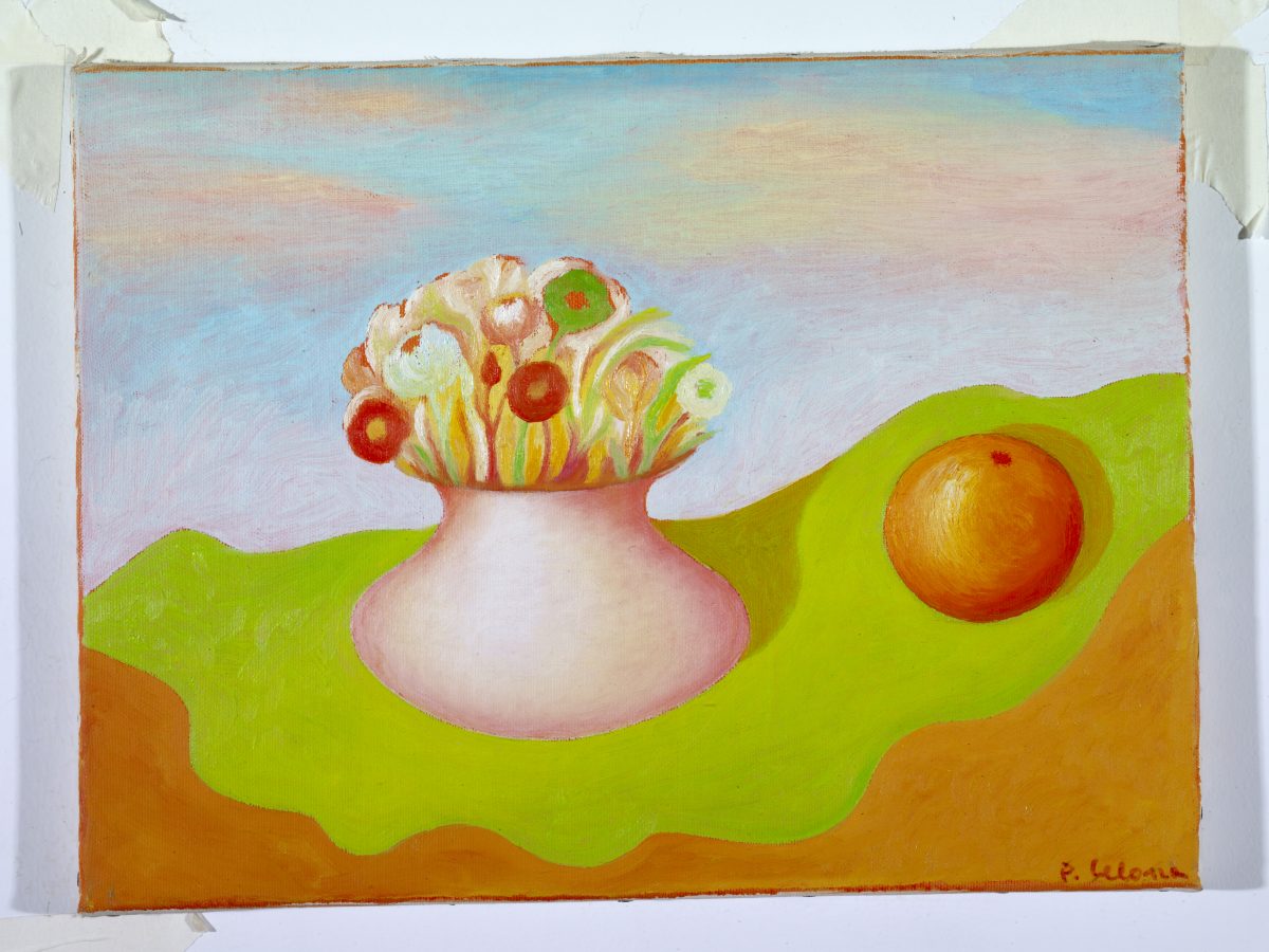 Vaso e fiori con frutto, ca. 1995
Olio su tela
50 x 60 cm,
NM326