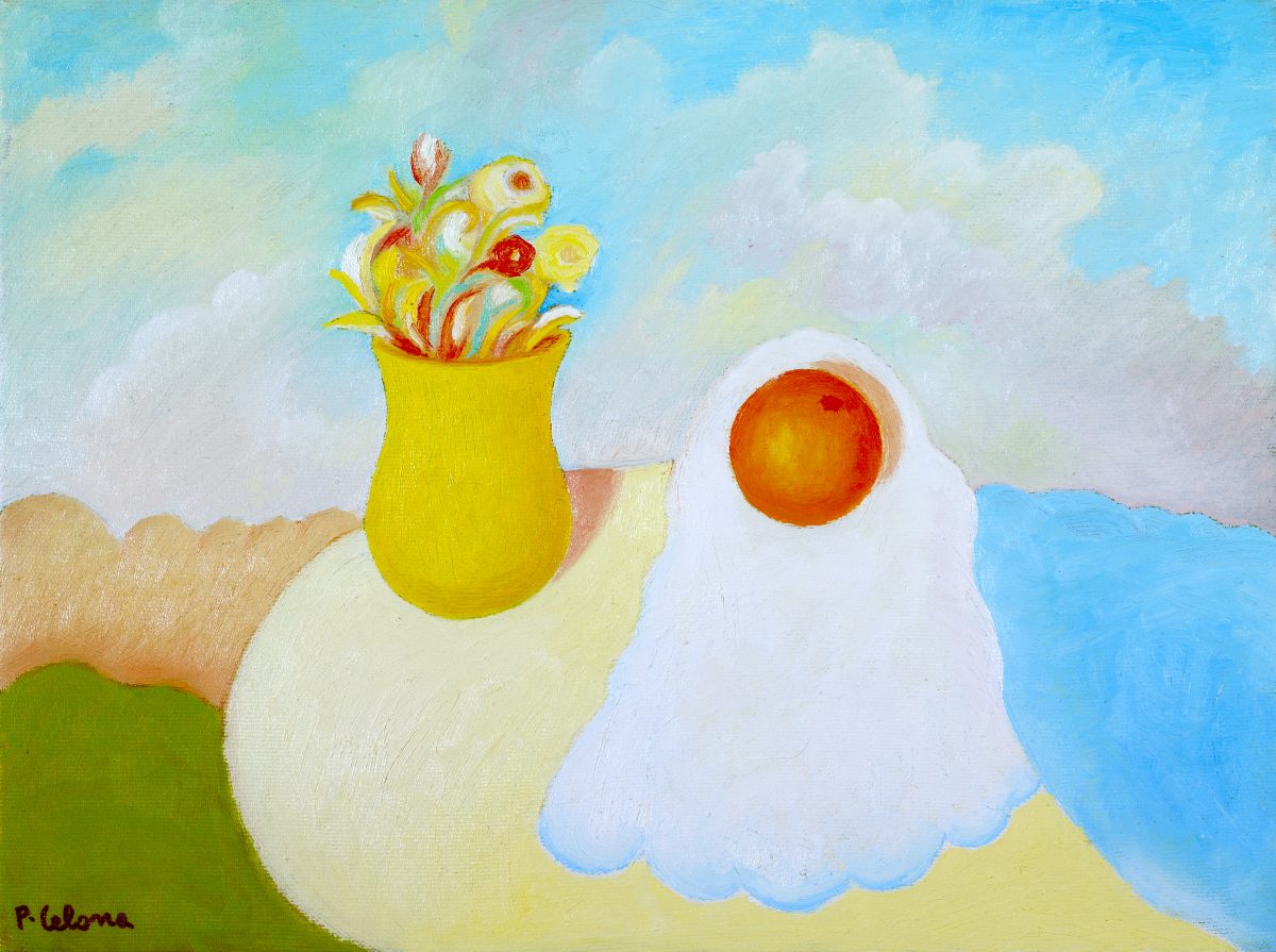 Vaso e fiori con frutto, ca. 1995
Olio su tela
50 x 60 cm,
NM338