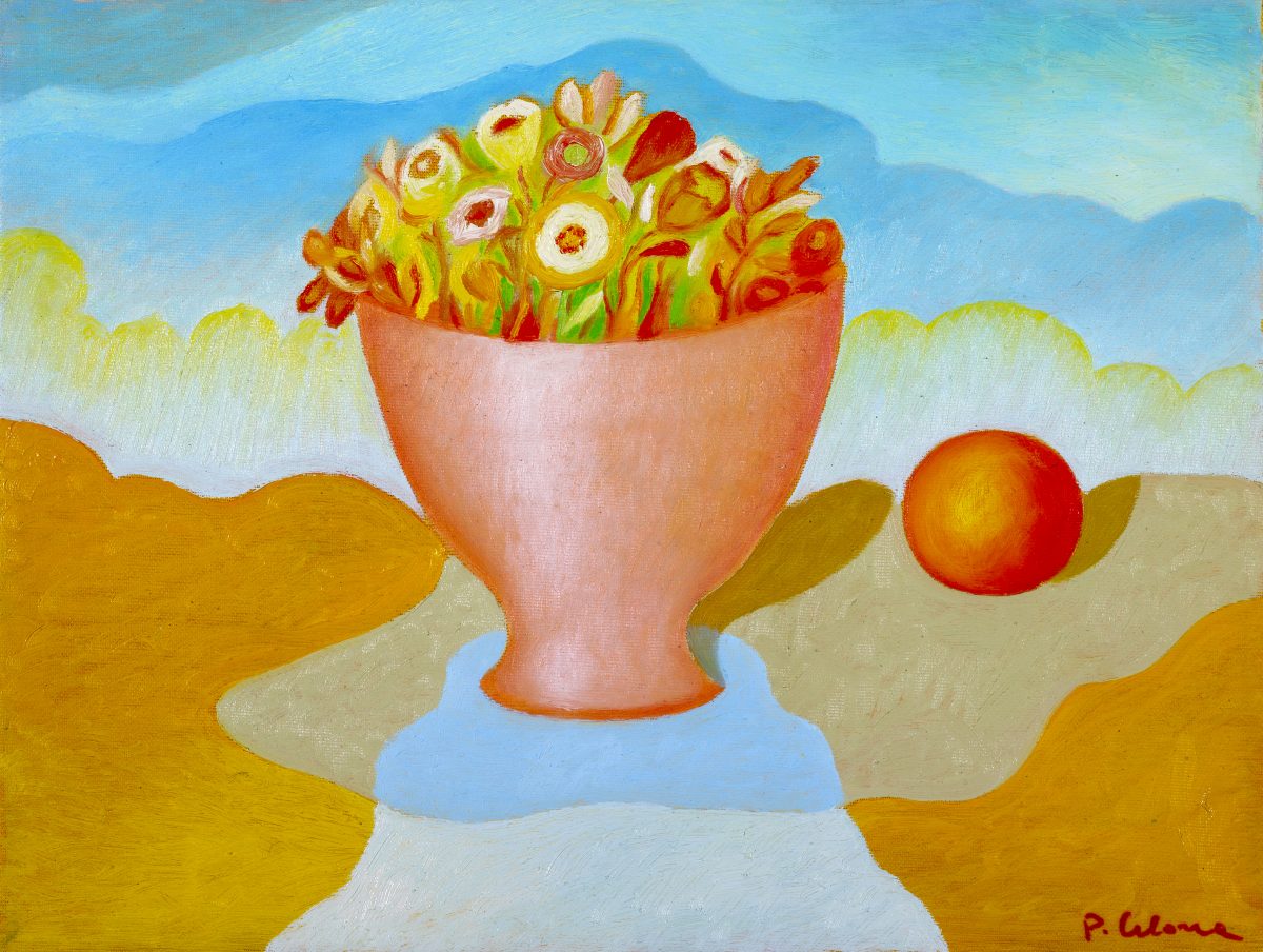 Vaso e fiori con frutto, ca. 1995
Olio su tela
50 x 60 cm,
NM339
