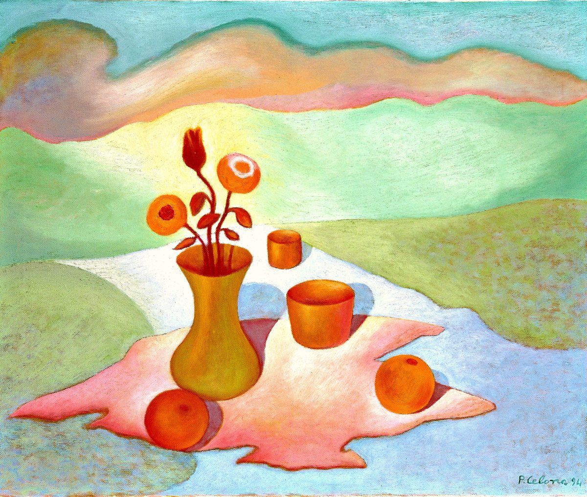 Natura morta, ca. 1995
Olio su tela, 50 x 60 cm,
Collezione privata,
NM416