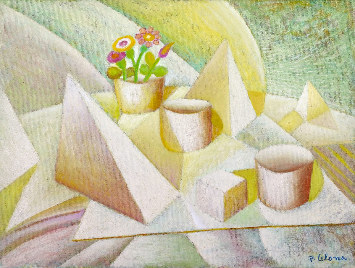 Natura morta, ca. 1990
Olio su tela, cm 40 x 50,
Collezione privata,
NM501