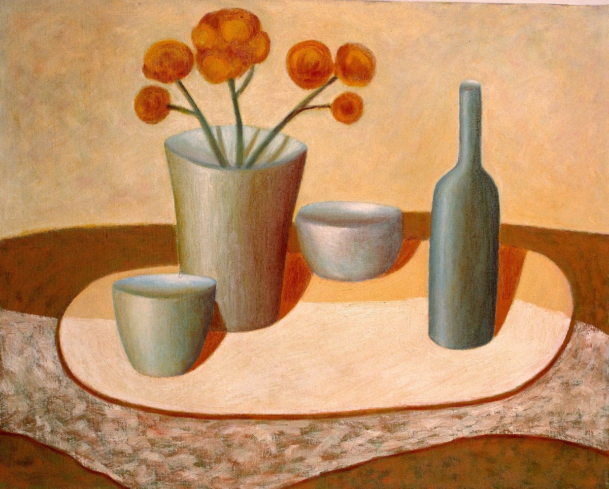 Natura morta, ca. 1985
Olio su tela, 40 x 50 cm,
Collezione privata,
NM526