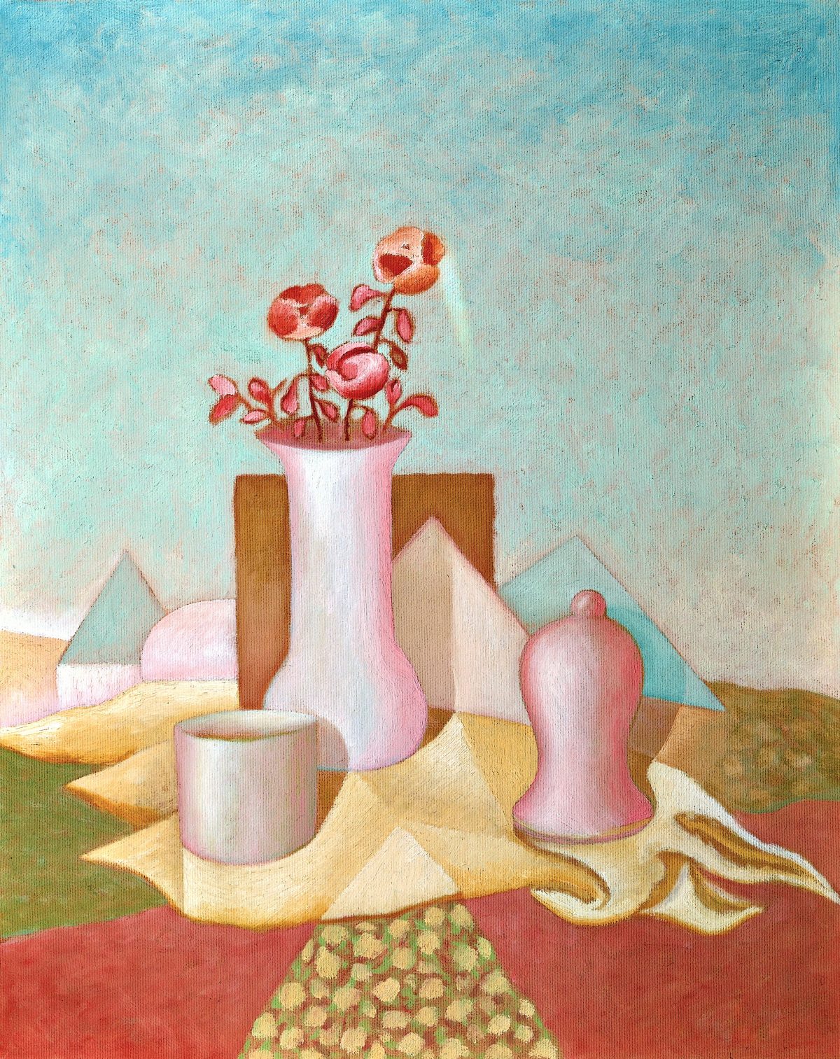 Natura morta, ca. 1990
Olio su tela, 50 x 40 cm,
Collezione privata,
NMV512