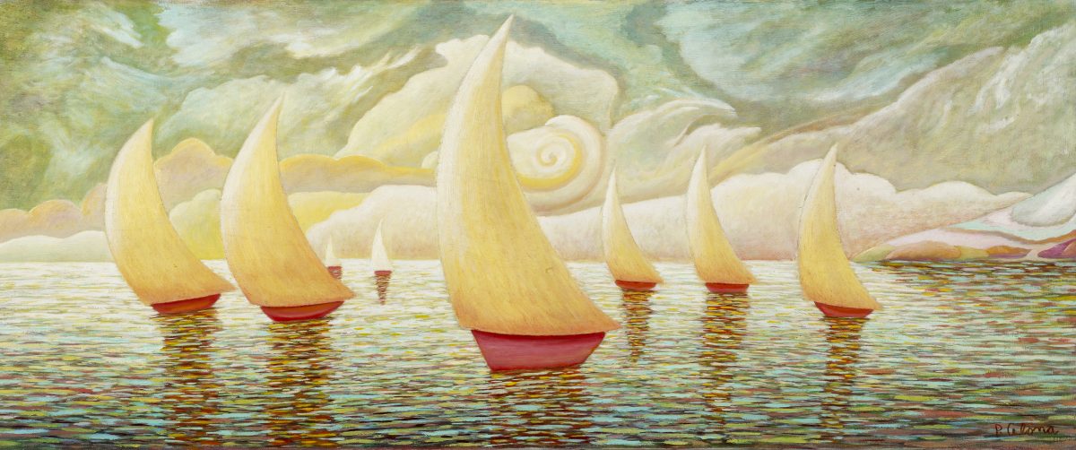 Vele al vento, 1989
Olio su tela
50 x 120 cm,
V000