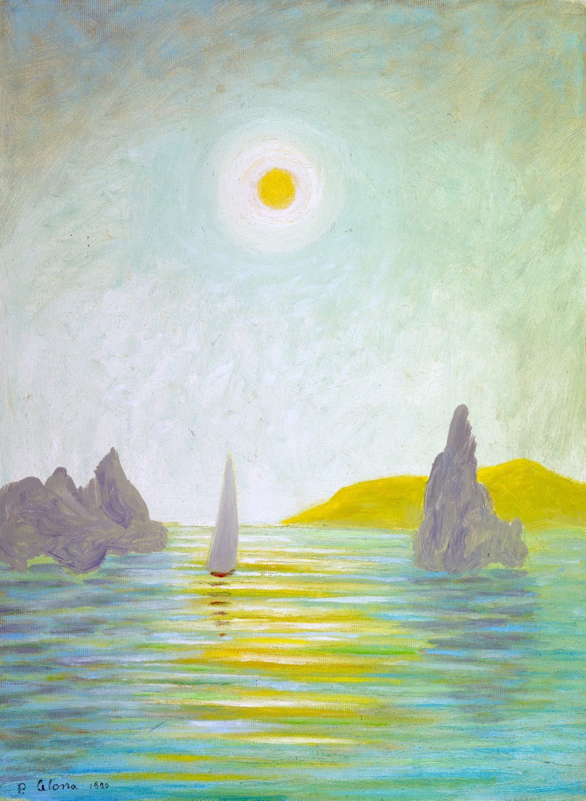 Vele all'alba, ca. 1998
Olio su tela
80 x 60 cm,
VV017